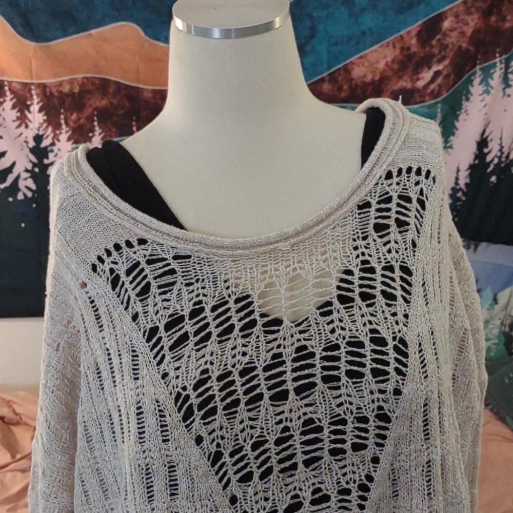 EUC Free People XS will fit XL Pretty In Pointelle - Picture 5 of 8